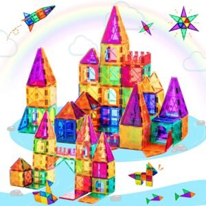Magnets for Kids Learning Toys Magnetic Building Blocks Educational Toddler Toys Magnetic Tiles STEM Toys Gift for 3 4 5 Year Olds Boys and Girls